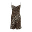 Leopard Print Cowl Neck Spaghetti Strap Open Back Mermaid Dress | EveningVerse