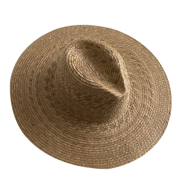 Natural Wheat Straw Wide Brim Fedora - UPF 50+ Sun Protection