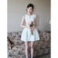 Structured Embellished Neck A - Line Mini Dress - EveningVerse - 13